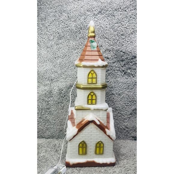 Gemmy Holiday Time Church 32 Inch Blow Mold LED Christmas Decoration New - Picture 7 of 8